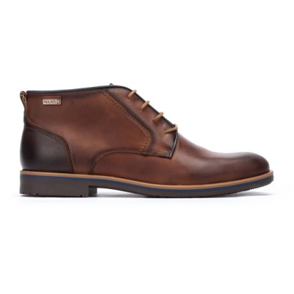 Brown Pikolinos LEON Men's Ankle Boots | JBDL24709