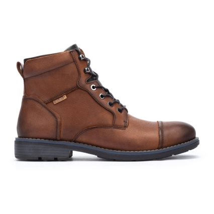 Brown Pikolinos YORK Men's Ankle Boots | BMUP28T01