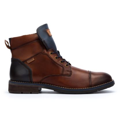 Brown Pikolinos YORK Men's Ankle Boots | ZAWJ46T02