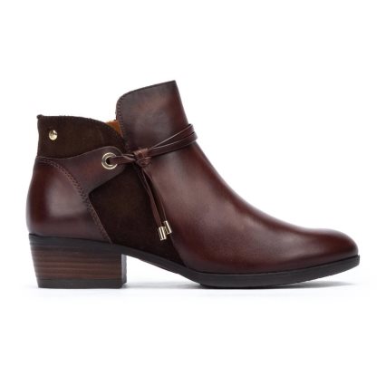 Burgundy Pikolinos DAROCA Women's Ankle Boots | R1EY19468