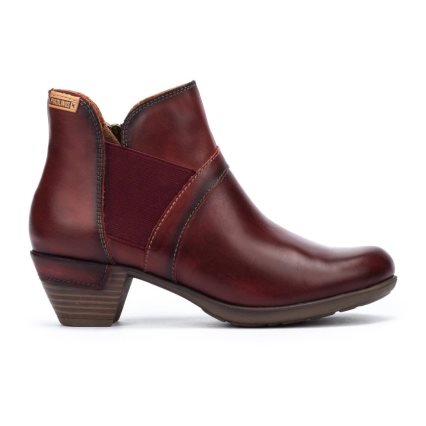 Burgundy Pikolinos ROTTERDAM Women's Ankle Boots | E1UV47192