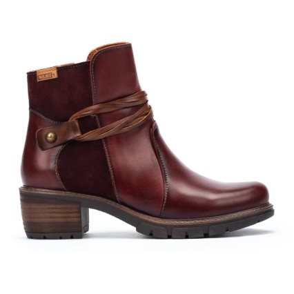 Burgundy Pikolinos SAN SEBASTIAN Women's Ankle Boots | BPJM63489