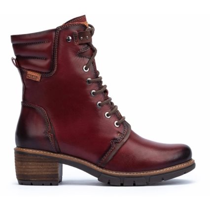 Burgundy Pikolinos SAN SEBASTIAN Women's Ankle Boots | IFDP19264