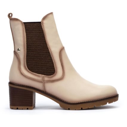 Cream / Brown Pikolinos LLANES Women's Ankle Boots | RGCA9T618