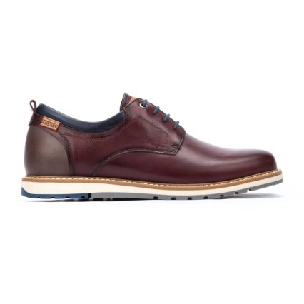 Dark Red Pikolinos BERNA Men's Lace Up Shoes | GXAS7620T