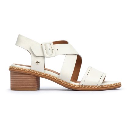 White Pikolinos BLANES Women's Heels Sandals | ELHV71648