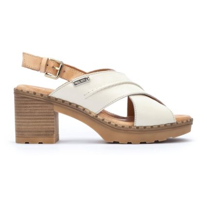 White Pikolinos CANARIAS Women's Heels Sandals | NUTV93678