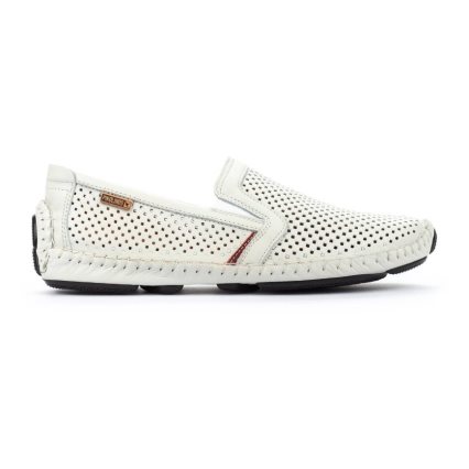 White Pikolinos JEREZ Men's Moccasins | MWCDT6497